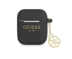 GUESS GUA2LSC4EK AIRPODS 1/2 COVER Juodas/Juodas SILICONE CHARM 4G COLLECTION