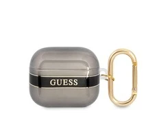 Dėklas GUESS GUA3HTSK AIRPODS 3 COVER Juodas/Juodas STRAP COLLECTION