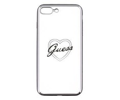 Dėklas Guess Guess GUHCP7LTRHS iPhone 6/7/8 Plus sidabrinis/sidabrinė hardcase Signature Heart universalus