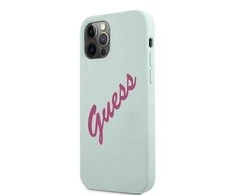 Dėklas GUESS HARDCASE GUHCP12MLSVSBF SILICONE VINTAGE IPHONE 12/12 PRO FUCHSIA/MINT