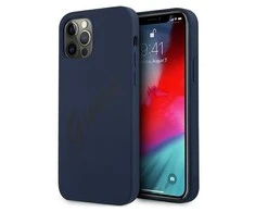 Apple iPhone 12 / 12 Pro Guess dėklas Script Vintage (GUHCP12MLSVSBL) mėlynos spalvos