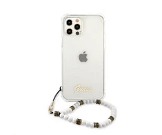 GUESS GUHCP12MKPSWH KIETAS DĖKLAS SKAIDRUS Baltas PEARL IPHONE 12/12 PRO
