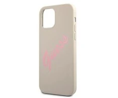 Dėklas GUESS HARDCASE GUHCP12LLSVSGP SCRIPT VINTAGE IPHONE 12 PRO MAX Rožinis/GRAY