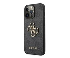 Dėklas Guess Apple iPhone 13 Pro Max Metal Logo Case Pilkas