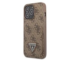 Dėklas GUESS GUHCP13LP4TPW IPHONE 13 PRO / 13 6.1 "BROWN / BROWN HARDCASE 4G TRIANGLE CARDSLOT LOGO