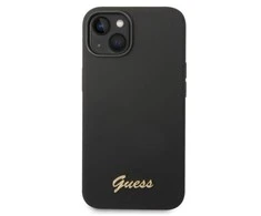 Dėklas GUESS GUHCP14MSLSMK IPHONE 14 PLUS / 15 PLUS 6.7 "Juodas / Juodas HARD CASE SILICONE VINTAGE GOLD LOGO