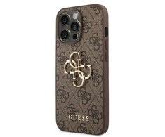 Dėklas GUESS GUHCP14X4X4GBBB IPHONE 14 PRO MAX 6.7 "BRONZE/BROWN HARDCASE 4G BIG METAL LOGO