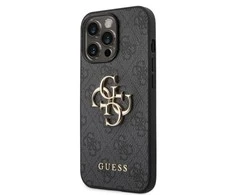 Apple iPhone 14 Pro Guess dėklas 4G Big Metal Logo pilkos spalvos