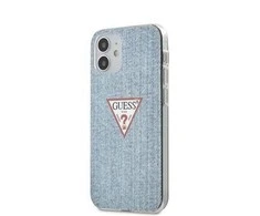 Dėklas GUESS HARD CASE JEANS COLLECTION IPHONE 12 MINI LIGHT Mėlynas