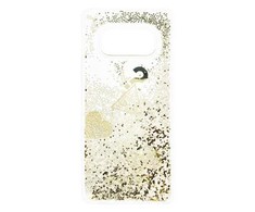 Dėklas Guess Hard Case do Samsung Galaxy S10e auksinė/Glitter Hearts