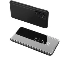 Hurtel Clear View Samsung A05s atverčiamas – dėklas telefonui juodos spalvos