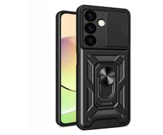 Hurtel Hybrid Armor Camshield Xiaomi POCO C65 / Redmi 13C Armored Camera Protector – dėklas telefonui juodos spalvos