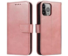 Hurtel Magnet Samsung A15 atverčiamas ir wallet – dėklas telefonui rožinės spalvos