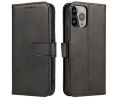 Hurtel Magnet Xiaomi 14 atverčiamas ir wallet – dėklas telefonui juodos spalvos