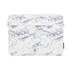 iLike 15-16 Inches Fabric Nešiojamas kompiuteris Bag With Strap Marble Baltas