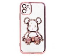 iLike Apple iPhone 11 Silikoninis dėklas Print Desire Bear Rožinė