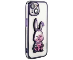 iLike Apple iPhone 13 Silikoninis dėklas Print Desire Rabbit Violetinė