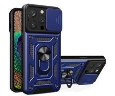 Hurtel Hybrid Armor Camshield dėklas skirtas iPhone 14 Pro Max, mėlynas