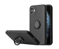 Dėklas iLike Apple IPHONE 14 PRO MAX SILICONE RING Juodas