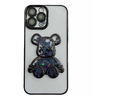 iLike Apple iPhone 14 Pro Silikoninis dėklas Print Desire Bear Juodas