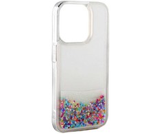 iLike Apple iPhone 14 Silikoninis dėklas Vanduo Glitter Rainbow