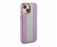 iLike Apple iPhone 15 Diamonds and Odinis dėklas Rožinė Sand