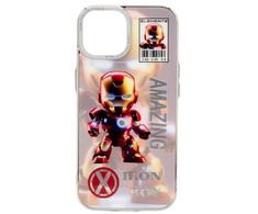 iLike Apple iPhone 15 PC Silikoninis dėklas Iron Boy