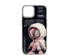iLike Apple iPhone 15 PC Silikoninis dėklas Spider Sense Juodas Sidabrinis