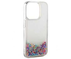 iLike Apple iPhone 15 Plus Silikoninis dėklas Vanduo Glitter Rainbow