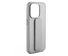 iLike Apple iPhone 15 Plus Silikoninis dėklas with stand Sidabrinis