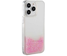 iLike Apple iPhone 15 Pro Max Silikoninis dėklas Vanduo Glitter Rožinė