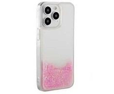 iLike Apple iPhone 15 Pro Max Silikoninis dėklas Vanduo Glitter Rožinė