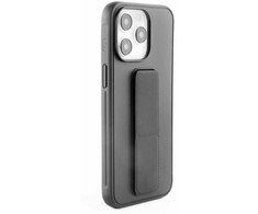 iLike Apple iPhone 15 Pro Silikoninis dėklas with stand Juodas