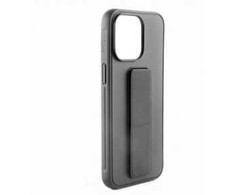 iLike Apple iPhone 15 Silikoninis dėklas with stand Juodas