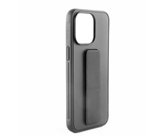 iLike Apple iPhone 15 Silikoninis dėklas with stand Juodas