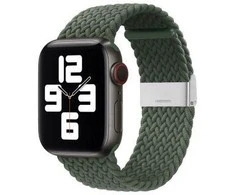 Išmaniojo laikrodžio Apple 2/3/4/5/6/7/SE pintas dirželis, Tamsiai žalios spalvos, 40/41/38mm