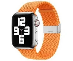Išmaniojo laikrodžio Apple 2/3/4/5/6/7/SE pintas Hurtel dirželis, Oranžinės spalvos, 42/44/45mm