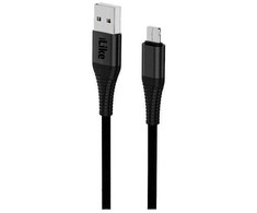 iLike ICM01 Izturīgs TPE USB uz Micro USB Universālais Lādētāja Kabelis 1m Melns
