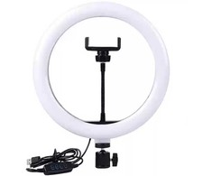 Elight SR14 36cm LED apgaismojuma gredzens ar viedtālruņa turētāju + 220V adapteri + Pults Melna
