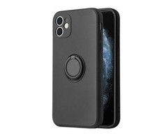 Dėklas iLike Apple iPhone 14 SILICONE RING Juodas