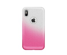 Dėklas iLike Apple iPhone X / iPhone XS Gradient Glitter 3in1 case Rožinė