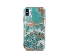 Dėklas iLike Apple iPhone X / iPhone XS Marmur case Žalias
