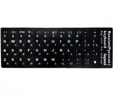 iLike EVEKEYRUS Naklejki na klawiaturę Klaviatūra Stickers ENG baltas RUS baltas Qwerty Juodas