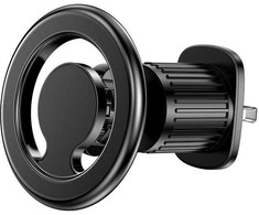 iLike Universal C61 Metal Car Air Vent Screw Fix Universal Magnetic magsafe Ring size Išmanusis telefonas adjustable holder Juodas