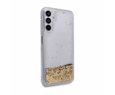 iLike Samsung Galaxy A14 5G Silikoninis dėklas Vanduo Glitter Gold