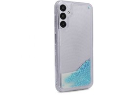 iLike Samsung Galaxy A14 5G Silikoninis dėklas Vanduo Glitter Mėlyna