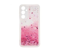 iLike Samsung Galaxy A15 Silikoninis dėklas Vanduo Glitter Rožinė