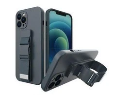 iLike Hurtel Rope dėklas su dirželiu skirtas Samsung Galaxy A22 5G, tamsiai mėlynas