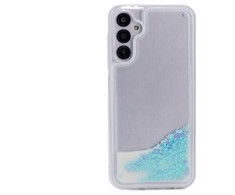 iLike Samsung Galaxy A34 5G Silikoninis dėklas Vanduo Glitter Mėlyna