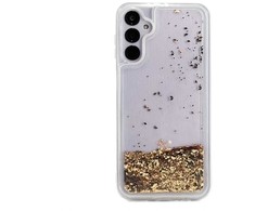 iLike Samsung Galaxy A34 5G Silikoninis dėklas Vanduo Glitter Gold